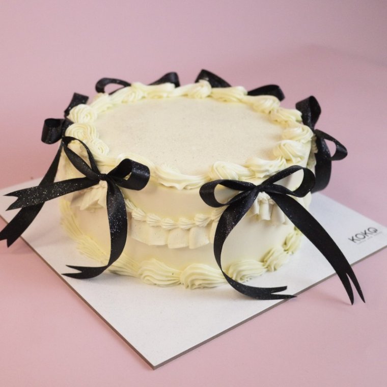 Black Bow Cake