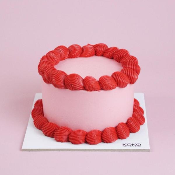 Red Pink Basic Cake