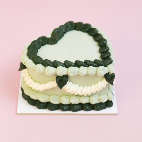 Green Vintage Heart Shape