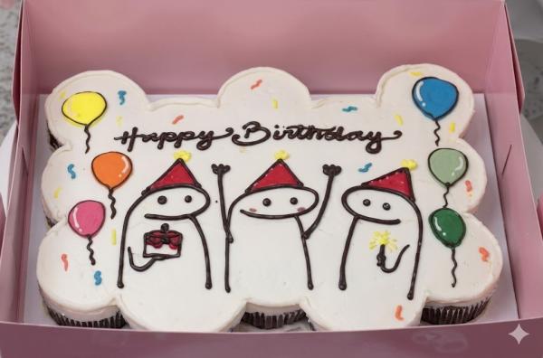Stickman birthday cupcake set